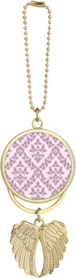 جاکلیدی خودرو گل های کلاسیک تزئینی رنگ یاسی آویز بال فرشته