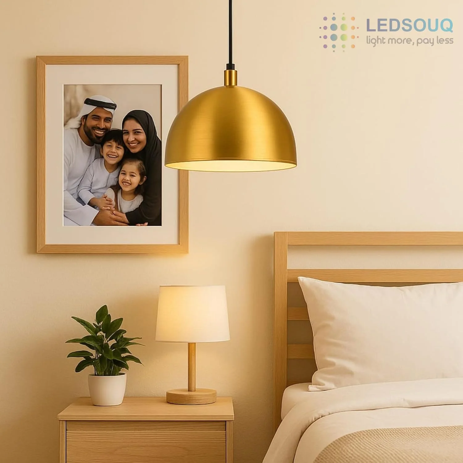 چراغ آویز مدرن یورون آی دی - چراغ سقفی آویز با طراحی گنبدی تزئینی برای اتاق نشیمن، اتاق غذاخوری، آشپزخانه، اتاق خواب - گزینه های مشکی، مسی و طلایی - سازگار با LED (مشکی)