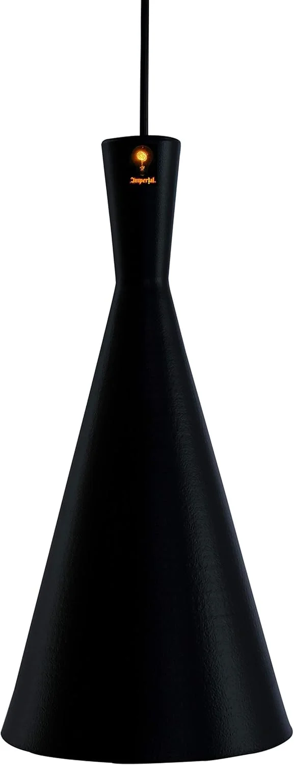 چراغ آویز سقفی مدل لاله دسیدیا، مناسب دکوراسیون منزل، لوستر آویز تزئینی برای خانه، اتاق نشیمن، روشنایی داخلی و خارجی، 40 وات (لامپ شامل نمی شود، مشکی)