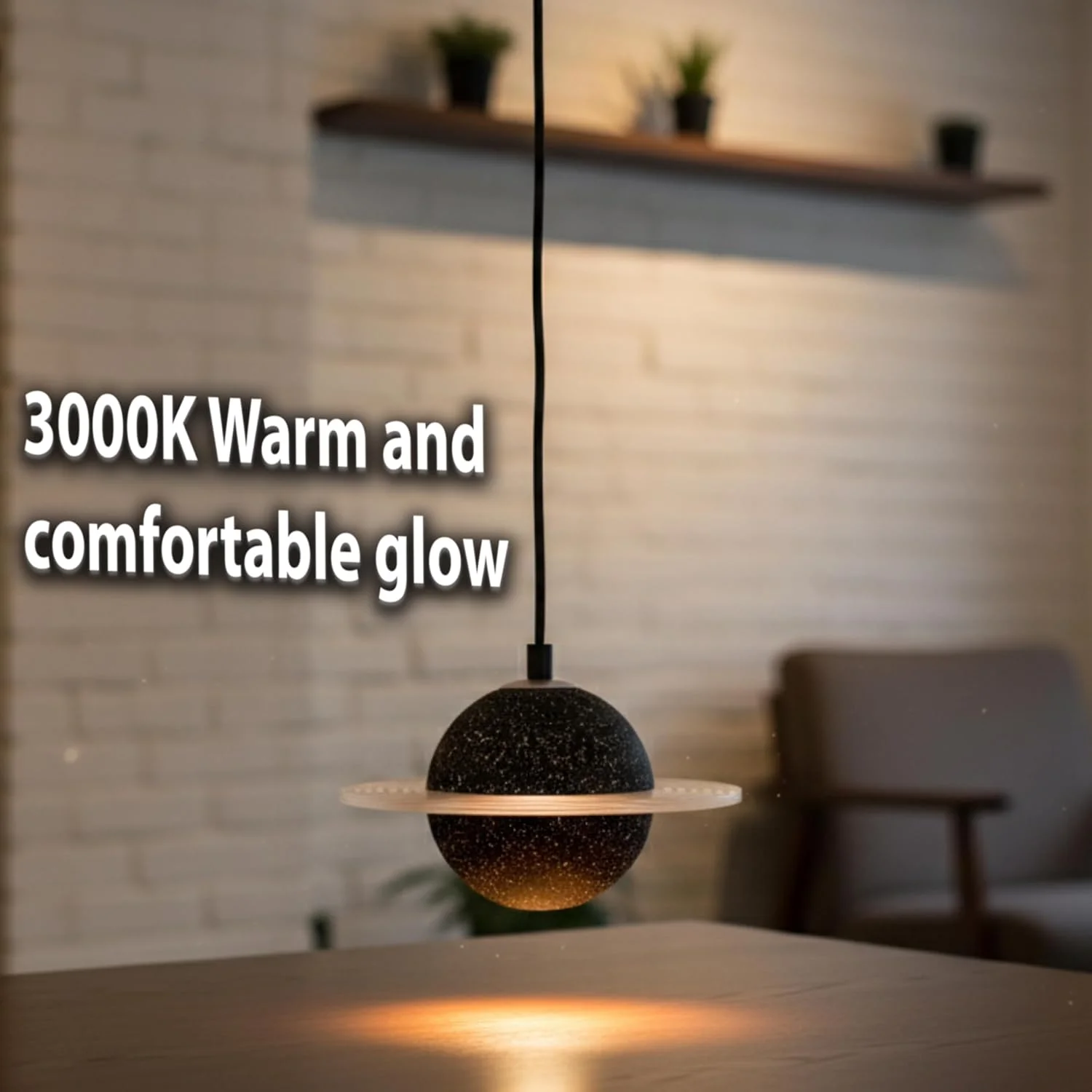 چراغ آویز مدرن ALFRIDAY، LED یکپارچه 3 وات، کره با طرح مرمر، سیم 2 متری، نور گرم 3000K چراغ آویز مدرن ALFRIDAY، LED یکپارچه 3 وات، کره با طرح مرمر، سیم 2 متری، نور گرم 3000K