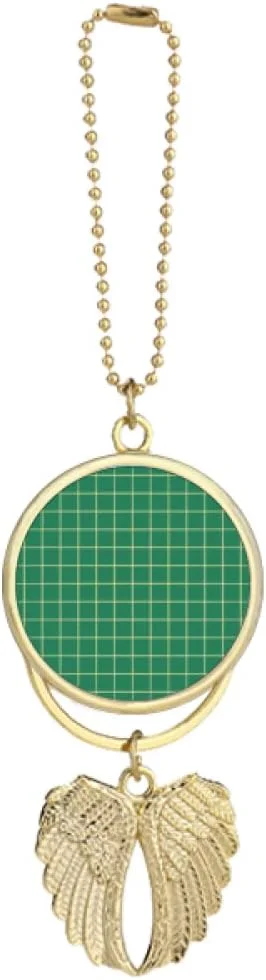 جاکلیدی خودرو با طرح تزئینی شبکه ای سبز و سفید، آویز بال فرشته