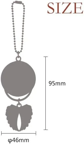 جاکلیدی خودرو با طرح تزئینی شبکه ای سبز و سفید، آویز بال فرشته
