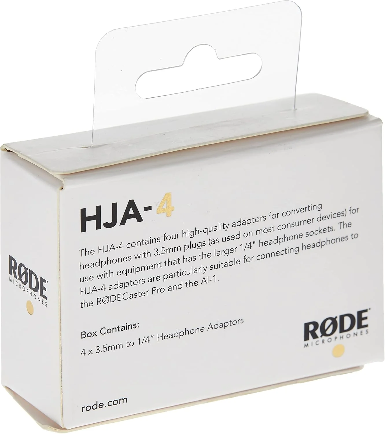 آداپتور Rode - تبدیل Hja4-3.5mm به 9.3mm TRS، بسته 4 عددی