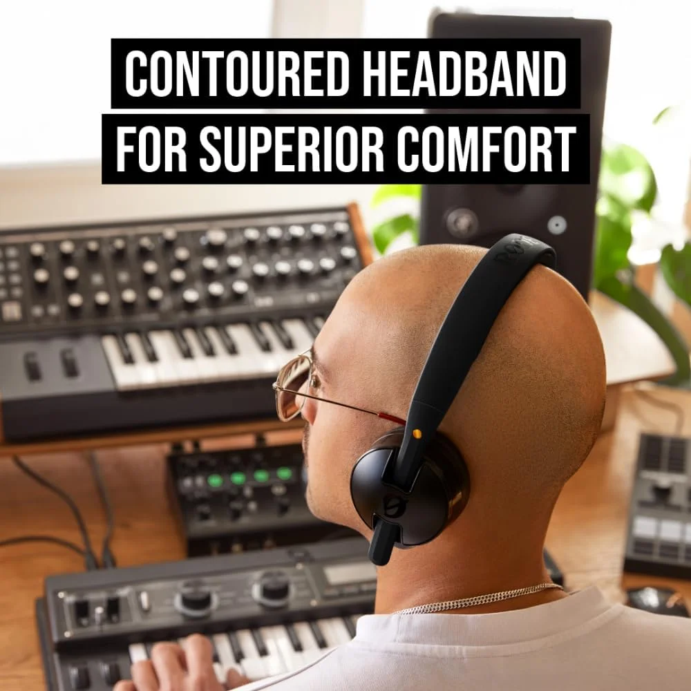 هدفون های حرفه ای رو گوشی سیم دار RØDE NTH-50 | بادوام، راحت، صدای Hi-Fi | مناسب برای نوازندگان، فیلمسازان و تولیدکنندگان محتوا (مشکی)