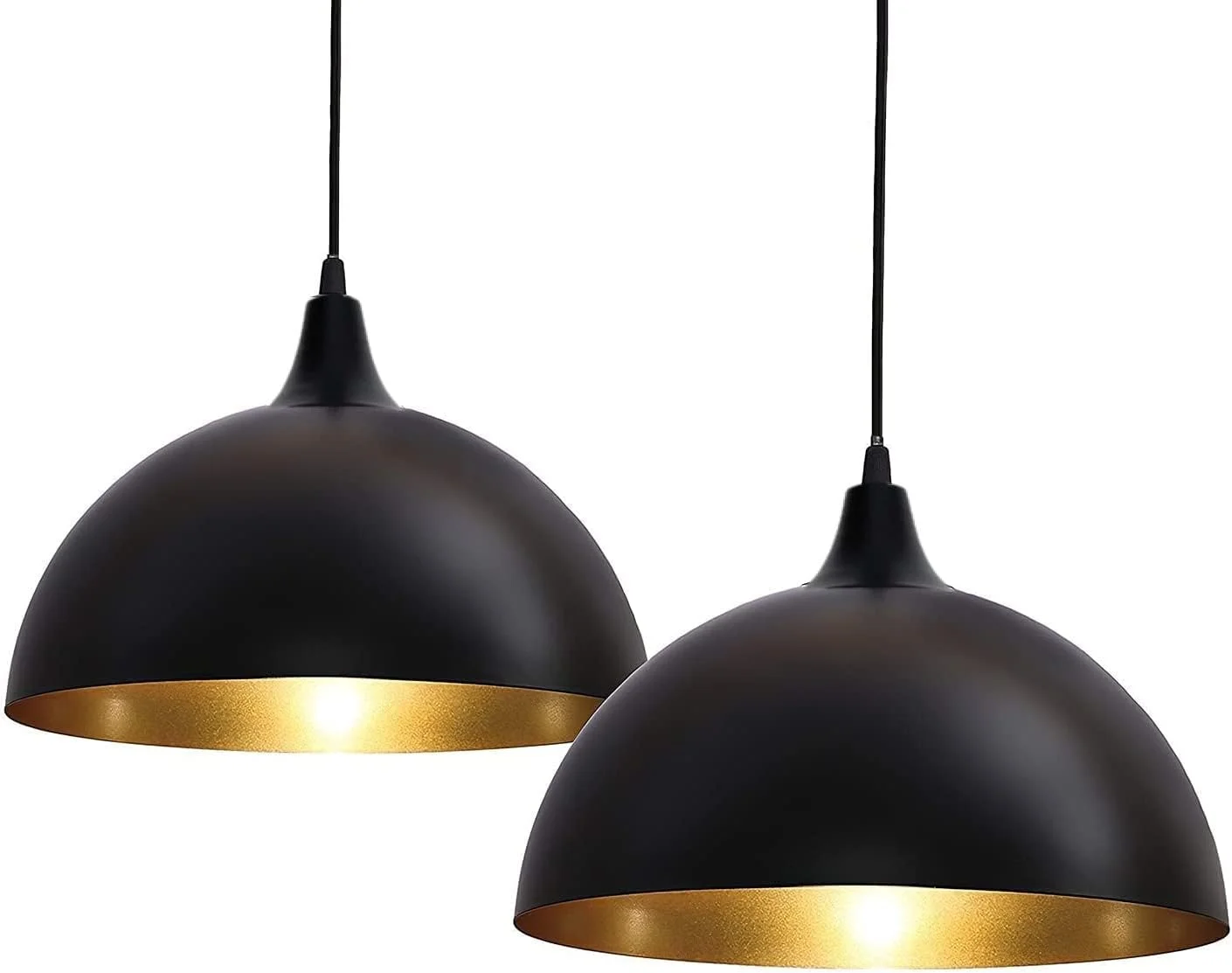 چراغ آویز سقفی الیت هوم، دکوراتیو، مناسب فضای داخلی، طراحی وینتج، نورپردازی متمرکز برای میز ناهارخوری، آشپزخانه، کافی بار، اتاق نشیمن، اتاق خواب، مشکی (لامپ شامل نمی شود) (بسته 4 عددی)