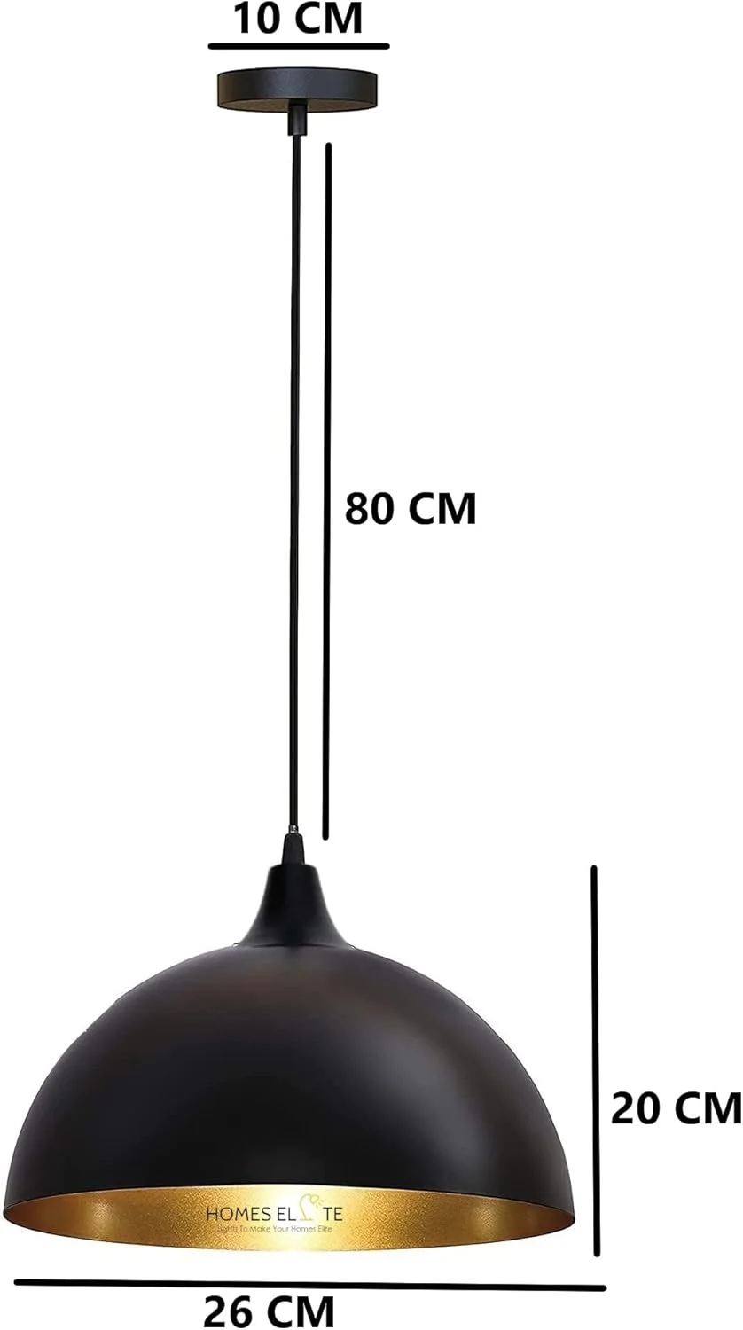 چراغ آویز سقفی الیت هوم، دکوراتیو، مناسب فضای داخلی، طراحی وینتج، نورپردازی متمرکز برای میز ناهارخوری، آشپزخانه، کافی بار، اتاق نشیمن، اتاق خواب، مشکی (لامپ شامل نمی شود) (بسته 4 عددی)