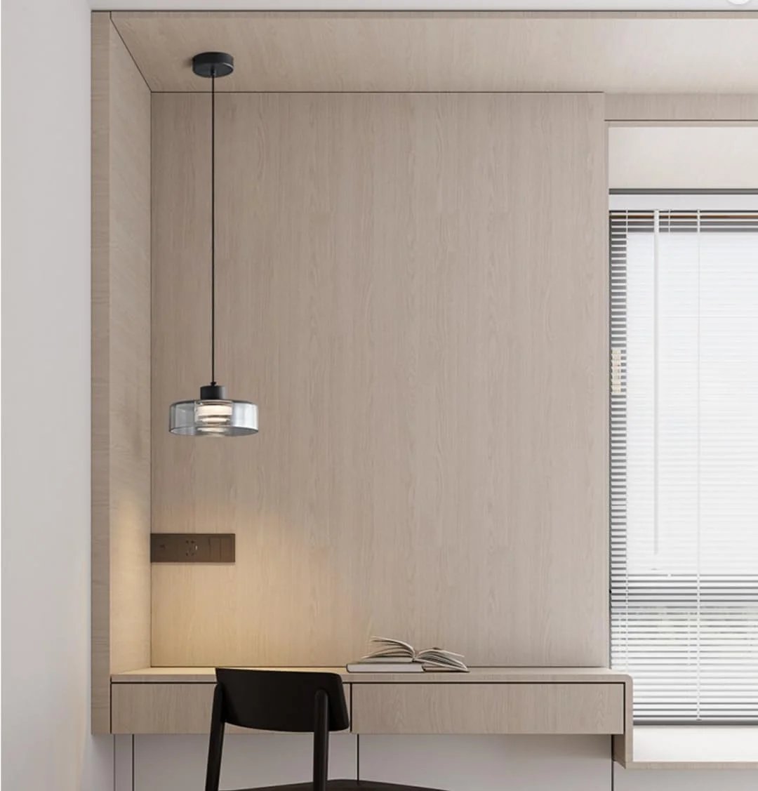 چراغ آویز کریستالی مینیمال، چراغ سقفی کریستالی خاکستری دودی، چراغ آویز تزئینی برای اتاق خواب، میز ناهار خوری، بار