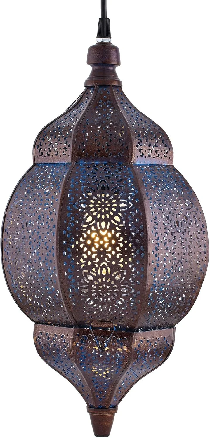 چراغ آویز مراکشی هوم‌ساک - چراغ سقفی فلزی دست‌ساز وینتیج، لوستر جھومار برای اتاق نشیمن، اتاق خواب، اتاق غذاخوری - سازگار با LED، نورپردازی جشن، دکوراسیون منزل