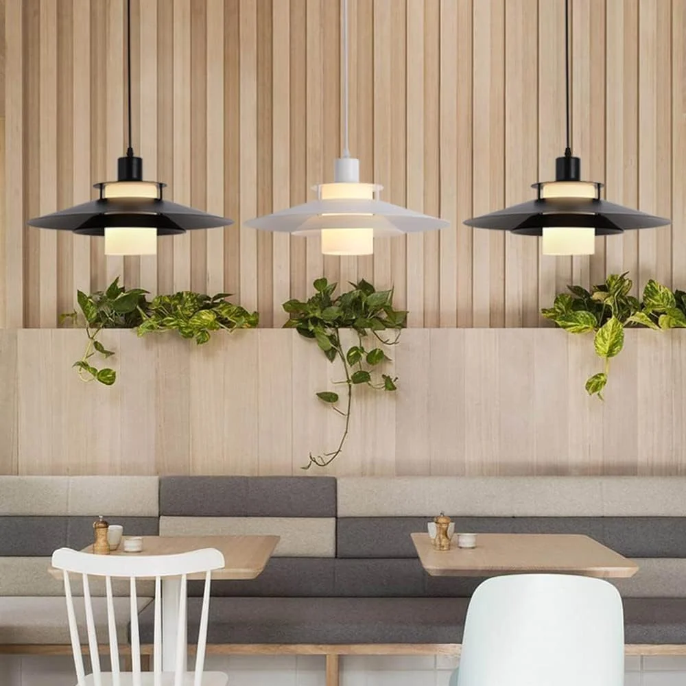 چراغ آویز جزیره آشپزخانه نوردیک، چراغ آویز شیشه ای سفید، چراغ های آویز مدرن برای بار سالن، اتاق ناهار خوری، رستوران، دکوراسیون منزل، لوستر، چراغ های سقفی