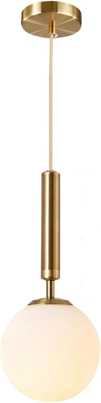 چراغ آویز کروی KCO Lighting، مدرن، 20 سانتی‌متری، چراغ‌های آویز کروی، شیشه‌ای، چراغ‌های آویز سقفی قابل تنظیم برای اتاق نشیمن، جزیره آشپزخانه