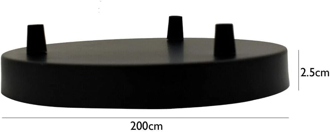 چراغ سقفی چند شاخه برنجی LEDsone با سه خروجی، مناسب برای چراغ های سقفی یا آویز | دکوراسیون صنعتی و قدیمی (مشکی)