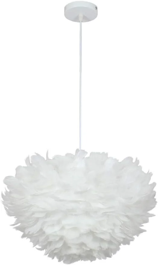 چراغ آویز پر نینا، مدرن، مینیمالیستی، خلاقانه، چراغ های تزئینی، چراغ سقفی بیضی رمانتیک زردآلویی، مناسب اتاق نشیمن، سالن غذاخوری، بهترین هدیه برای عزیزانتان، سفید، 30 سانتی متر