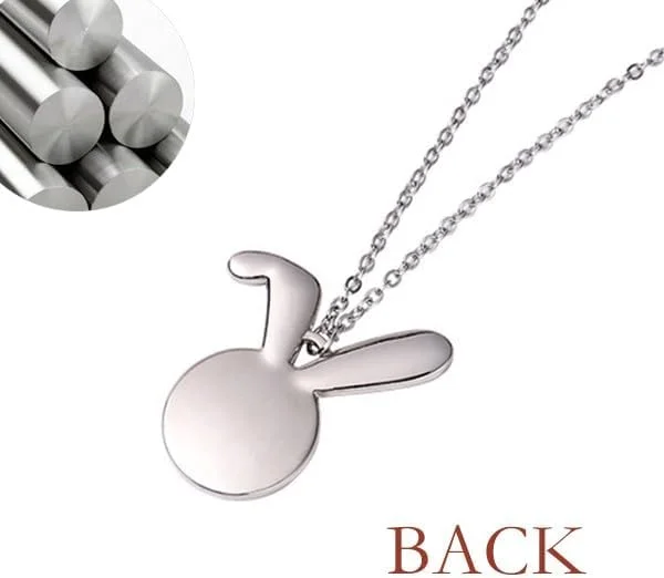 گردنبند آویز خرگوش با طرح گل مراکشی آبی