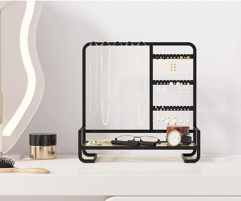 نگهدارنده جواهرات، آویز نمایش جواهرات گردنبند آویز گوشواره، سینی سازمان دهنده لوازم جانبی برای دستبند انگشتر ساعت. نگهدارنده جواهرات، آویز نمایش جواهرات گردنبند آویز گوشواره، سینی سازمان دهنده لوازم جانبی برای دستبند انگشتر ساعت.