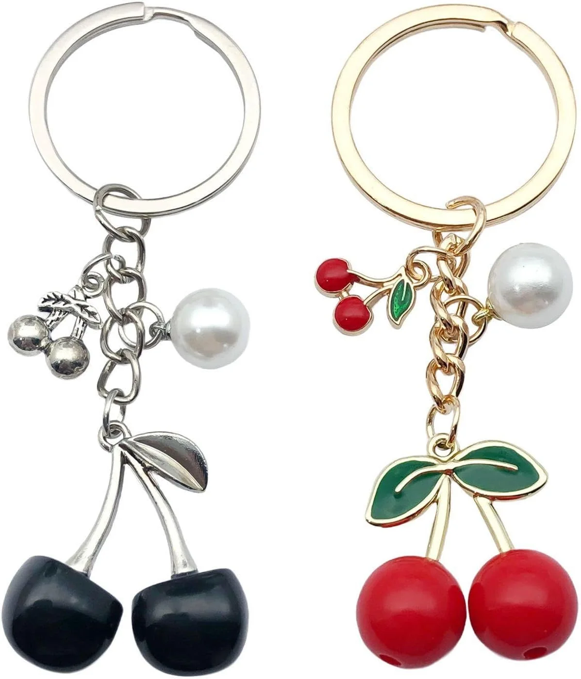 دو عدد آویز کلید طرح گیلاس، آویزهای جالب، آویزهای تزئینی زنانه، آویزهای شیرین و بامزه، آویزهای خلاقانه