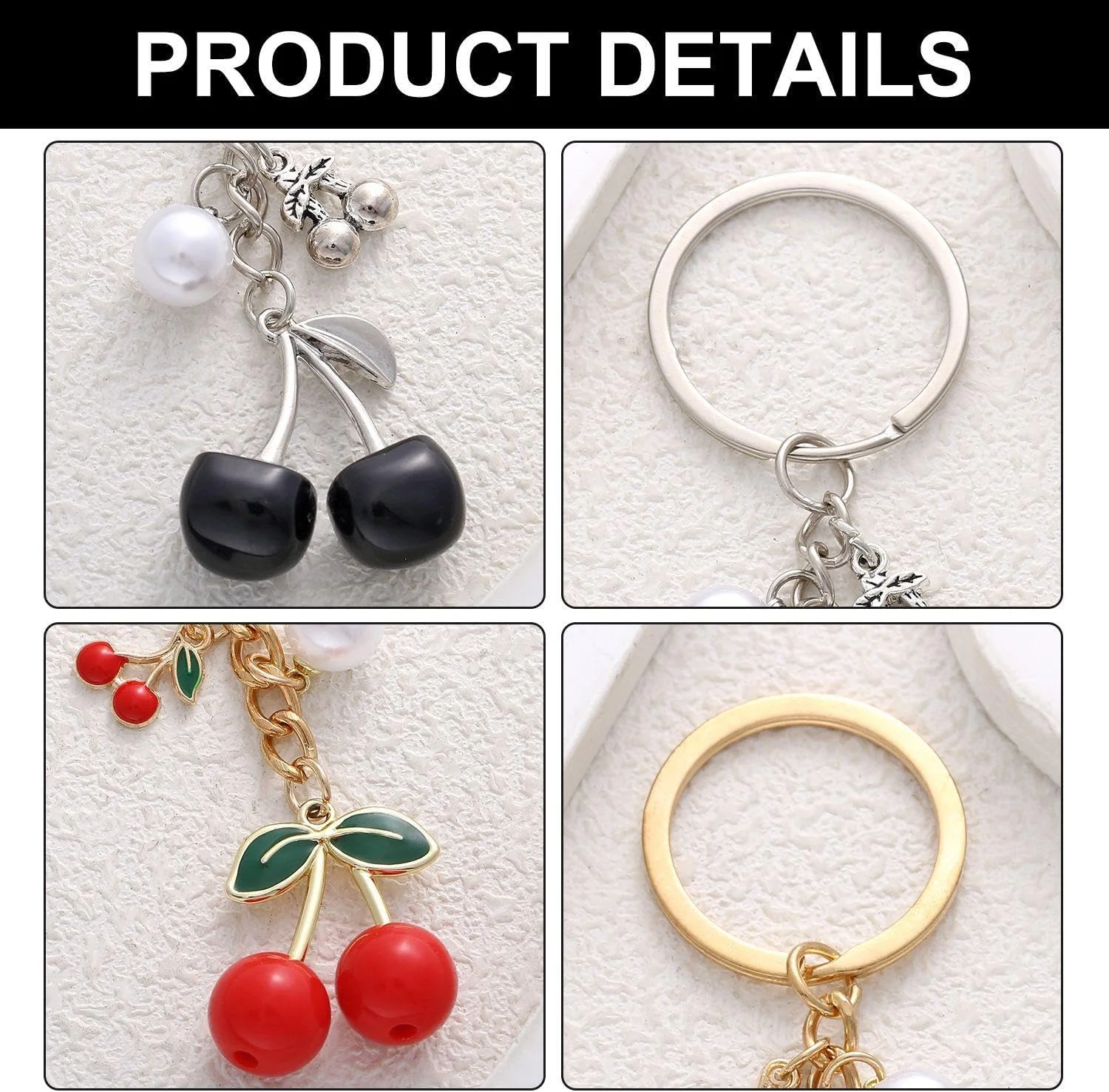 دو عدد آویز کلید طرح گیلاس، آویزهای جالب، آویزهای تزئینی زنانه، آویزهای شیرین و بامزه، آویزهای خلاقانه