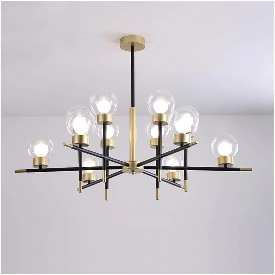 چراغ آویز شیشه ای اسکاندیناوی برای اتاق نشیمن، اتاق خواب، اتاق غذاخوری، لوستر سقفی تزئینی داخلی (12)