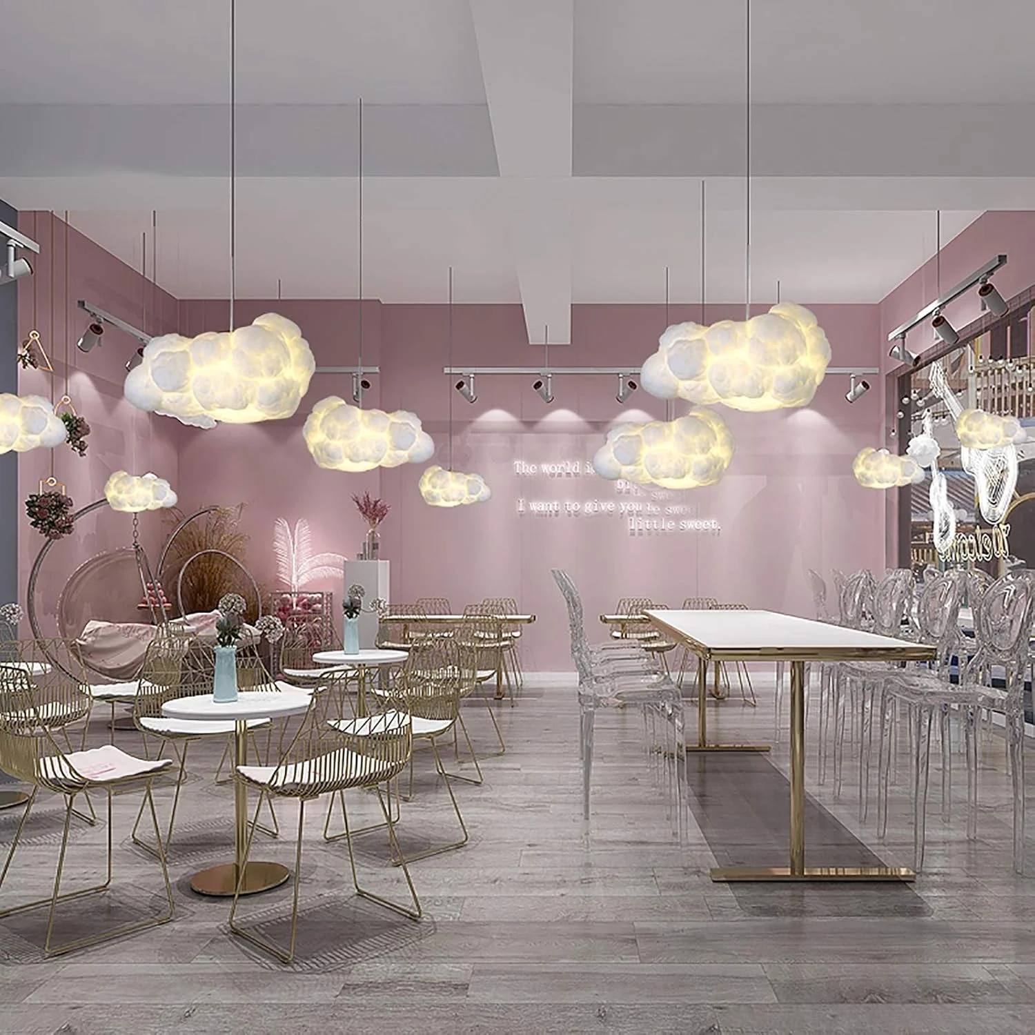 چراغ سقفی ابر سفید، لوستر دو شاخه، سایه نخی، چراغ آویز LED تزئینی، چراغ آویز - سفید، 40x23 سانتی متر (16x9 اینچ)، مناسب برای اتاق خواب دخترانه، رستوران، بار، کافه چراغ سقفی ابر سفید، لوستر دو شاخه، سایه نخی، چراغ آویز LED تزئینی، چراغ آویز - سفید، 40x23 سانتی متر (16x9 اینچ)، مناسب برای اتاق خواب دخترانه، رستوران، بار، کافه