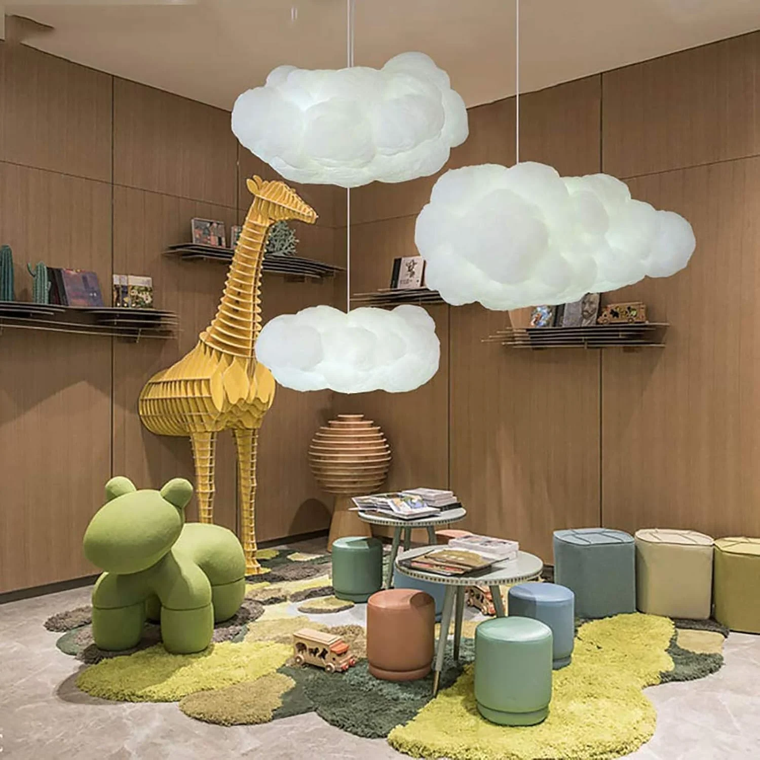 چراغ سقفی ابر سفید، لوستر دو شاخه، سایه نخی، چراغ آویز LED تزئینی، چراغ آویز - سفید، 40x23 سانتی متر (16x9 اینچ)، مناسب برای اتاق خواب دخترانه، رستوران، بار، کافه چراغ سقفی ابر سفید، لوستر دو شاخه، سایه نخی، چراغ آویز LED تزئینی، چراغ آویز - سفید، 40x23 سانتی متر (16x9 اینچ)، مناسب برای اتاق خواب دخترانه، رستوران، بار، کافه