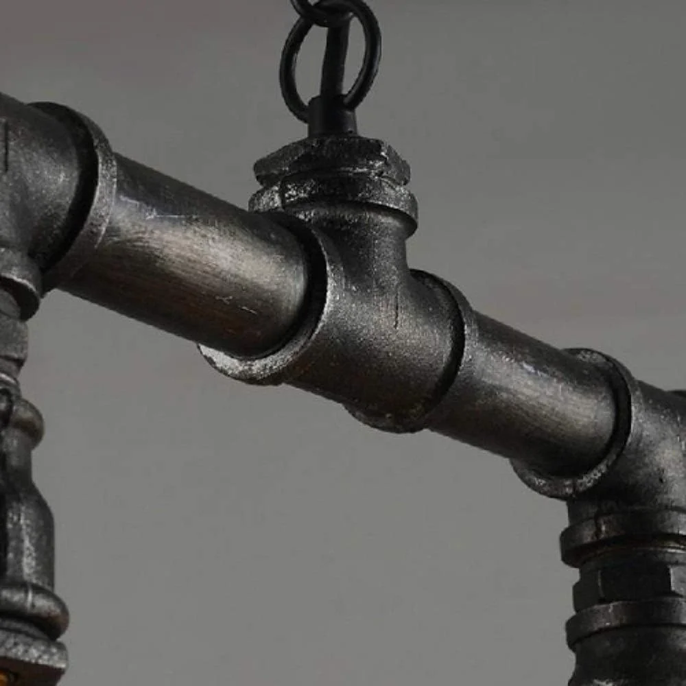 لوستر آویز لوله آب محبوب، مناسب برای کافه، رستوران، بار، فروشگاه لباس، لوستر تزئینی 5 شاخه 100 * 15 سانتی متر