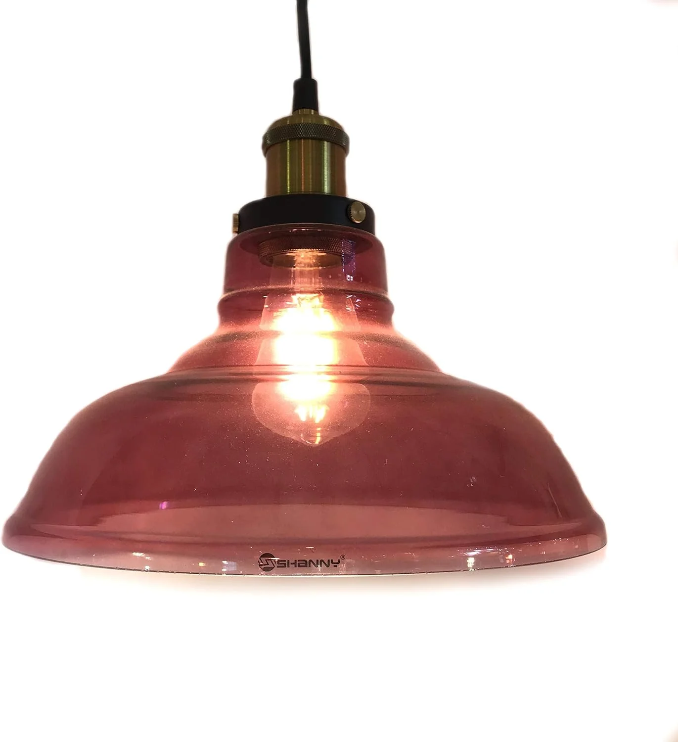 چراغ آویز تزئینی شنی، مناسب برای میز ناهارخوری، بار، کافه و کانتر، رنگ صورتی