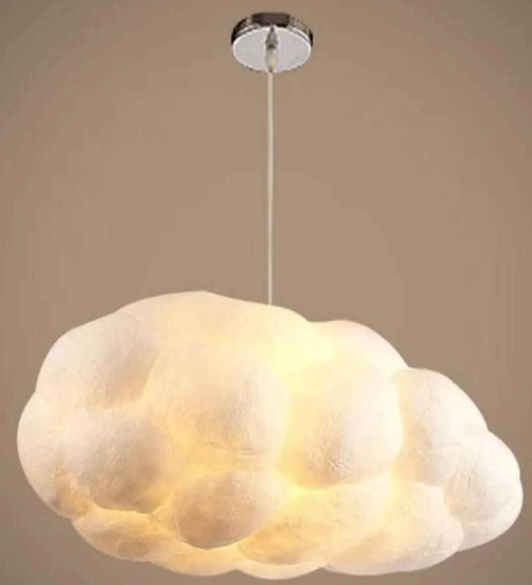 چراغ آویز ابری شبیه سازی شده، لوستر پنبه ای خلاقانه، چراغ سقفی شناور، چراغ آویز تزئینی سقفی برای اتاق خواب، اتاق غذاخوری، راهرو 3000K 4000K 6500K (30x20cm)