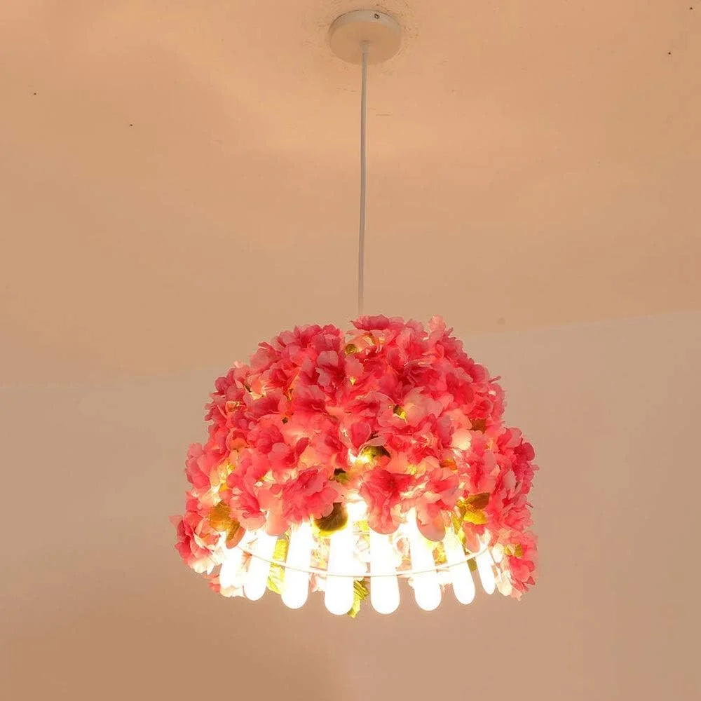 لوستر فلزی گل مصنوعی مدرن Siet، چراغ آویز سقفی نورپردازی نوردیک، چراغ های آویز E27 برای اتاق نشیمن میز ناهار خوری رستوران چراغ آویز تزئینی داخلی