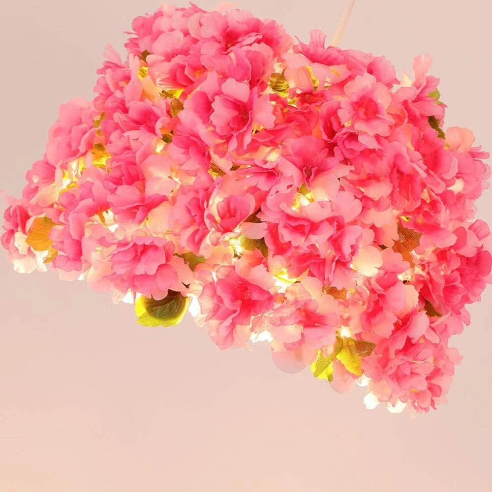 لوستر فلزی گل مصنوعی مدرن Siet، چراغ آویز سقفی نورپردازی نوردیک، چراغ های آویز E27 برای اتاق نشیمن میز ناهار خوری رستوران چراغ آویز تزئینی داخلی