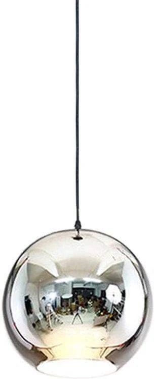 چراغ آویز مدرن شنی، چراغ های تزئینی آویز، چراغ میز غذاخوری، رنگ کروم، مناسب برای بار، باشگاه، کافه، پیشخوان، قطر 25 سانتی متر