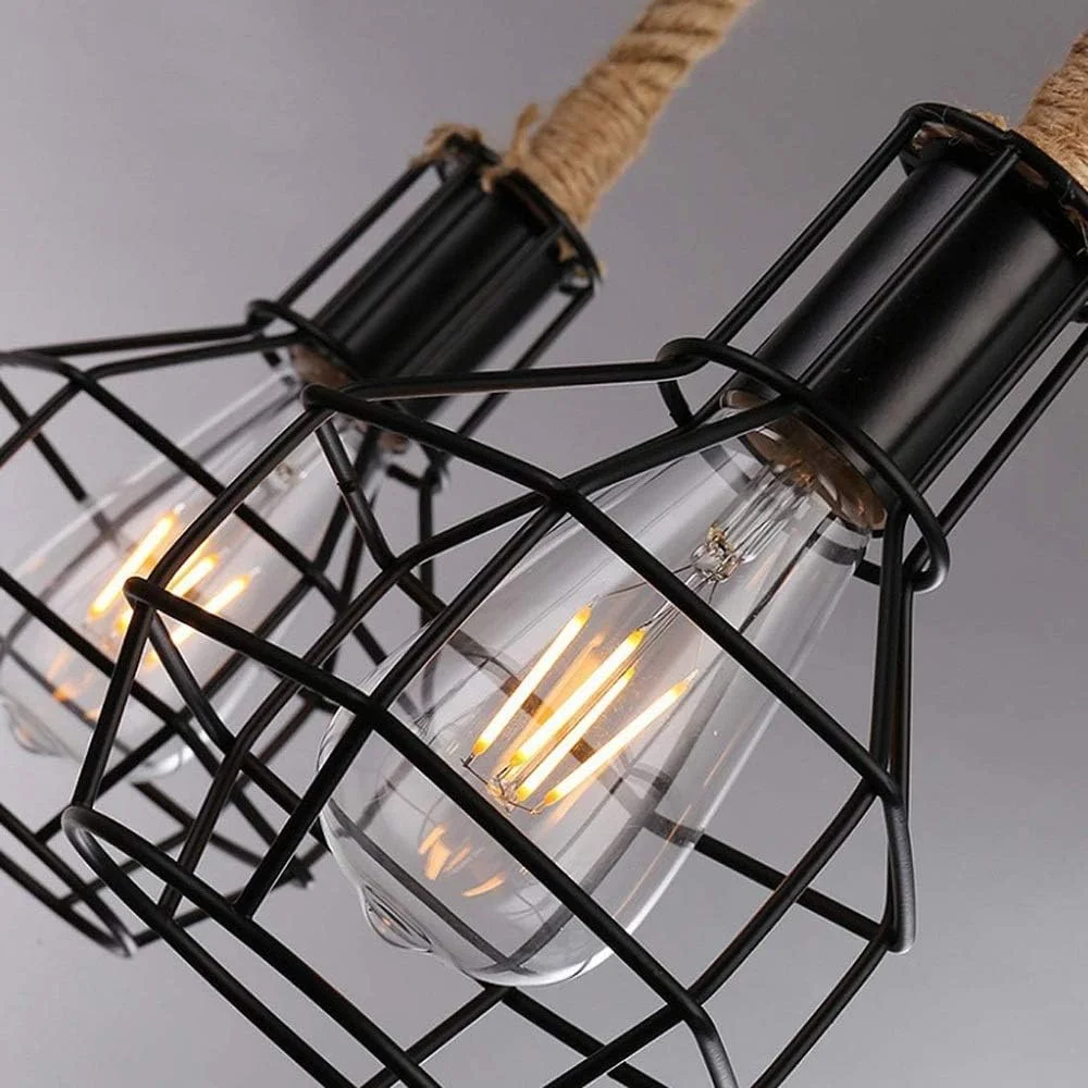 چراغ آویز دکوراتیو لوستر آهن فرفورژه به سبک صنعتی رترو برای اتاق نشیمن اتاق خواب رستوران