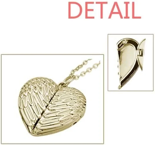 گردنبند آویز بال فرشته با طرح تزئینی تالاورا آبی رنگ - مناسب برای زوج ها