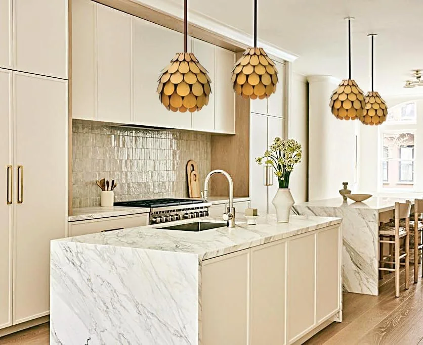 لوستر آویز کاج باشکوه سوباه لیمیا، چراغ سقفی چوبی پرداخت شده برای اتاق نشیمن، اتاق خواب، دفتر و نورپردازی تزئینی بیشتر (پرداخت شده، بزرگ)