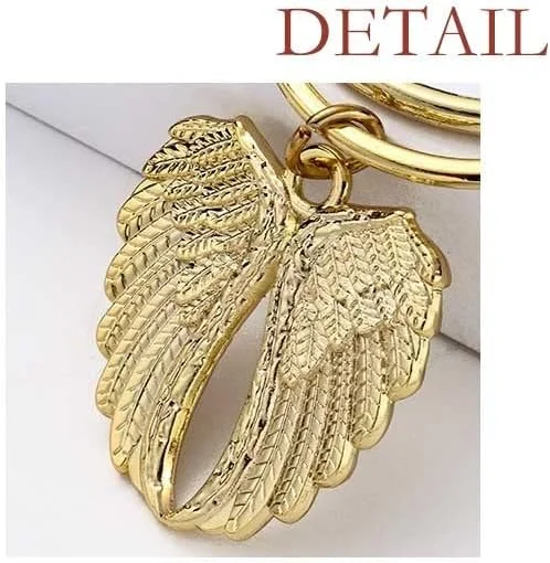 جاکلیدی خودرو با طرح تزئینی تالاورا، تصویرسازی آبی و آویز بال فرشته