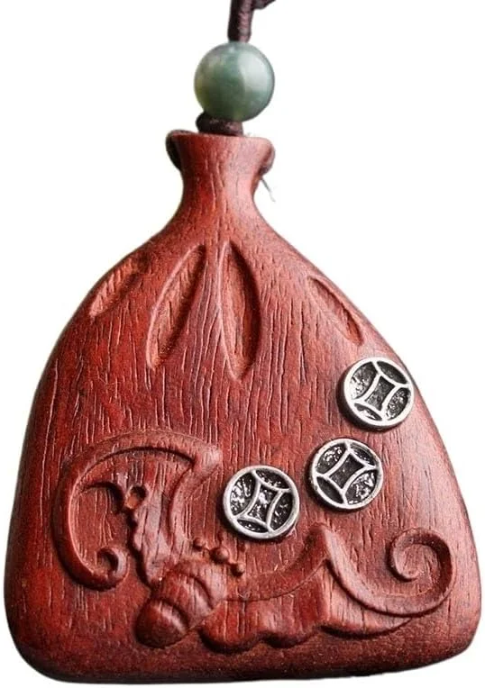 گردنبند آویز چوب صندل زنانه با سبک قومیتی قدیمی - زیورآلات تزئینی بلند