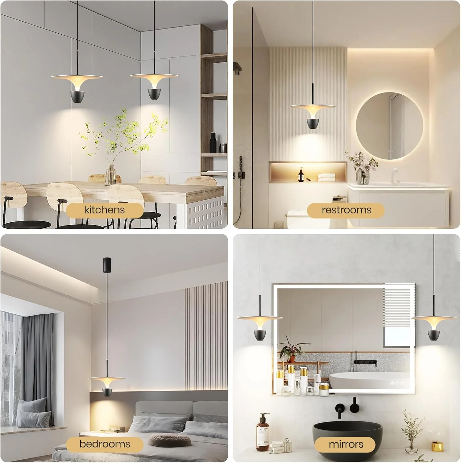 چراغ آویز ال ای دی مدرن YATAI، چراغ آویز شیشه ای مشکی 10 وات، چراغ آویز ال ای دی با ارتفاع قابل تنظیم، 4500K نور سفید گرم برای میز ناهار خوری، جزیره آشپزخانه و اتاق خواب چراغ آویز ال ای دی مدرن YATAI، چراغ آویز شیشه ای مشکی 10 وات، چراغ آویز ال ای دی با ارتفاع قابل تنظیم، 4500K نور سفید گرم برای میز ناهار خوری، جزیره آشپزخانه و اتاق خواب