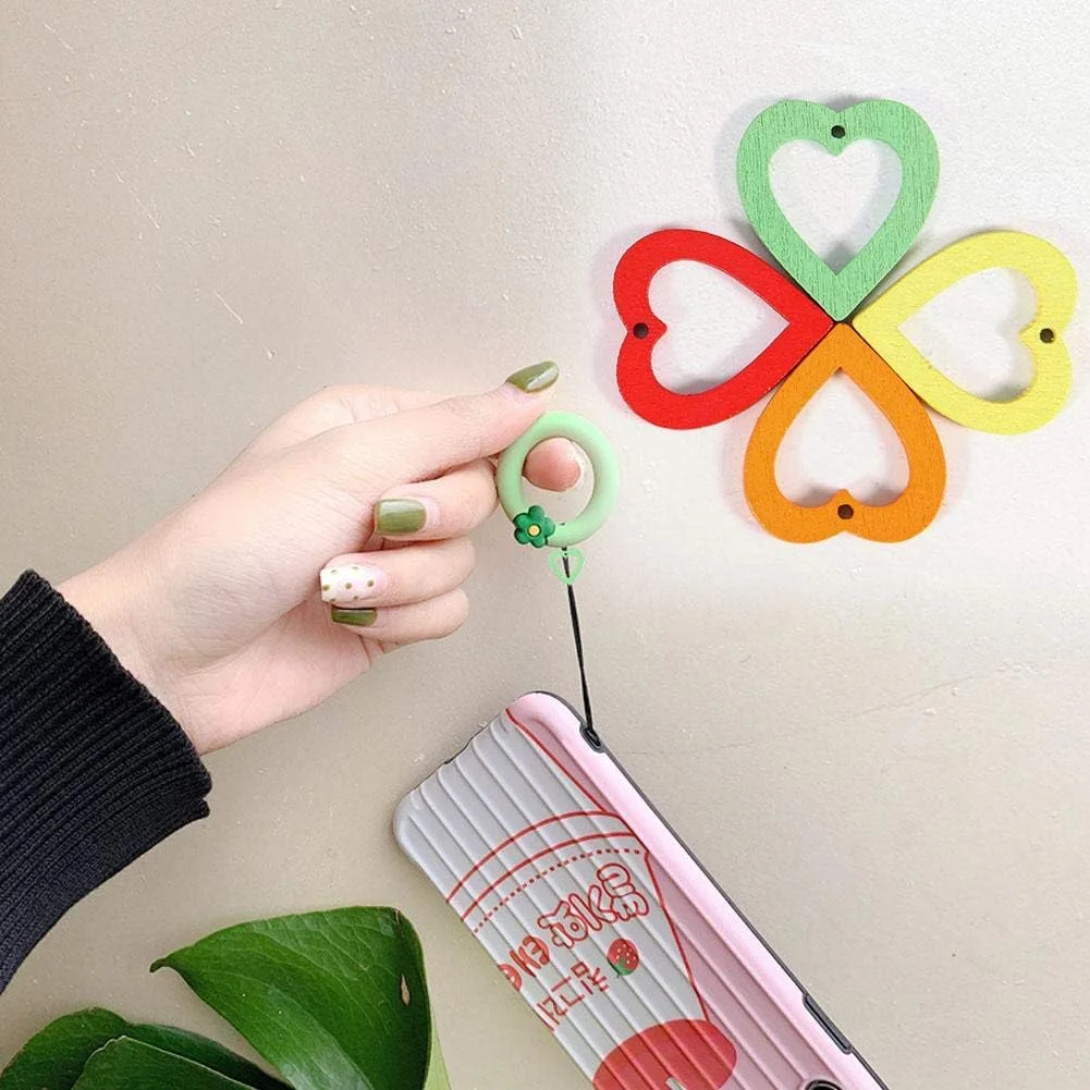 کیت آویز تزئینی گوشواره چوبی، آویز گوشواره رنگ تصادفی 50 عددی برای تزئین مو و تلفن (2325 میلی متر)