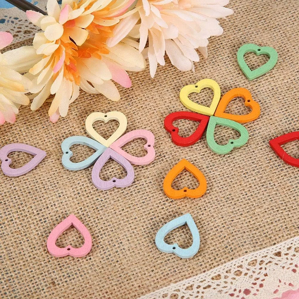 کیت آویز تزئینی گوشواره چوبی، آویز گوشواره رنگ تصادفی 50 عددی برای تزئین مو و تلفن (2325 میلی متر)