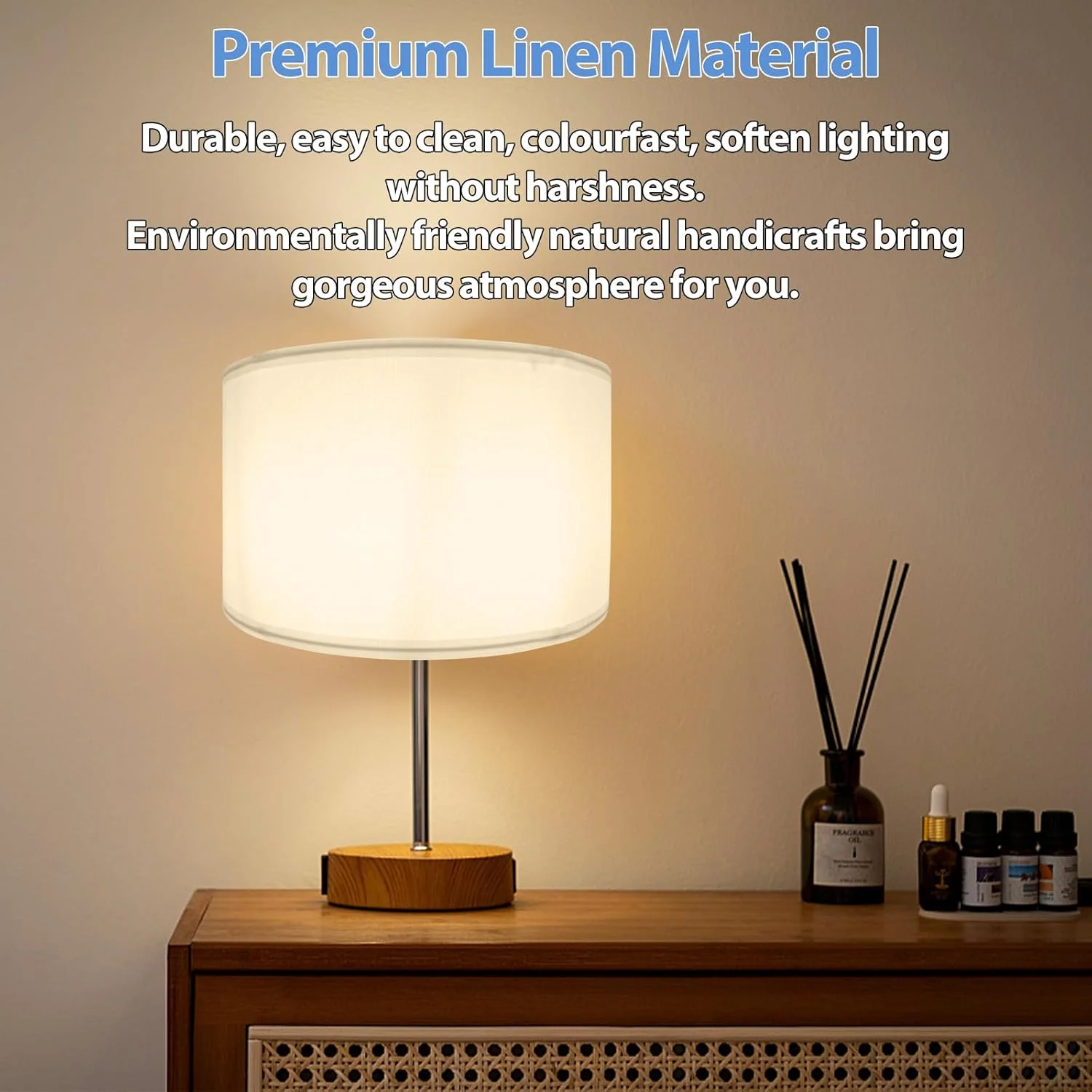 کلاهک آباژور Filltown برای آباژورهای رومیزی، کلاهک استوانه ای 32 سانتی متر قطر در 21 سانتی متر ارتفاع، کلاهک چراغ خواب، مناسب برای آباژورهای ایستاده، بدون نیاز به چنگک، 2 عدد - سفید