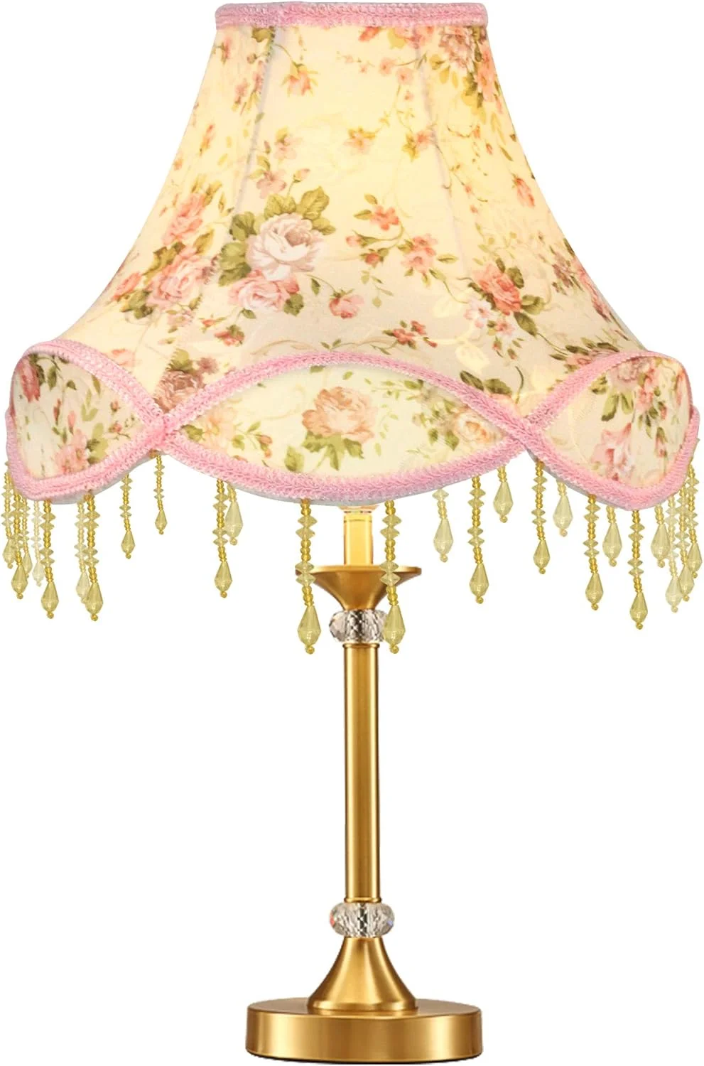 آباژور آویز دست ساز مدل قصر قدیمی، 30 سانتی متری، مناسب برای چراغ های رومیزی، چراغ های ایستاده و چراغ های دیواری، صورتی