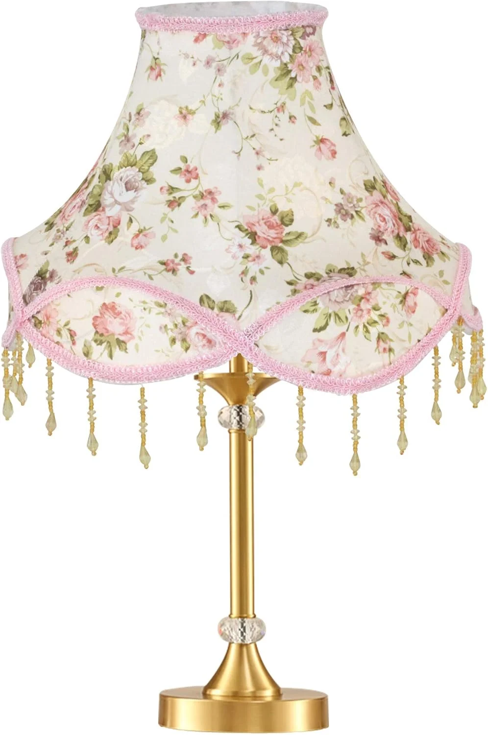 آباژور آویز دست ساز مدل قصر قدیمی، 30 سانتی متری، مناسب برای چراغ های رومیزی، چراغ های ایستاده و چراغ های دیواری، صورتی