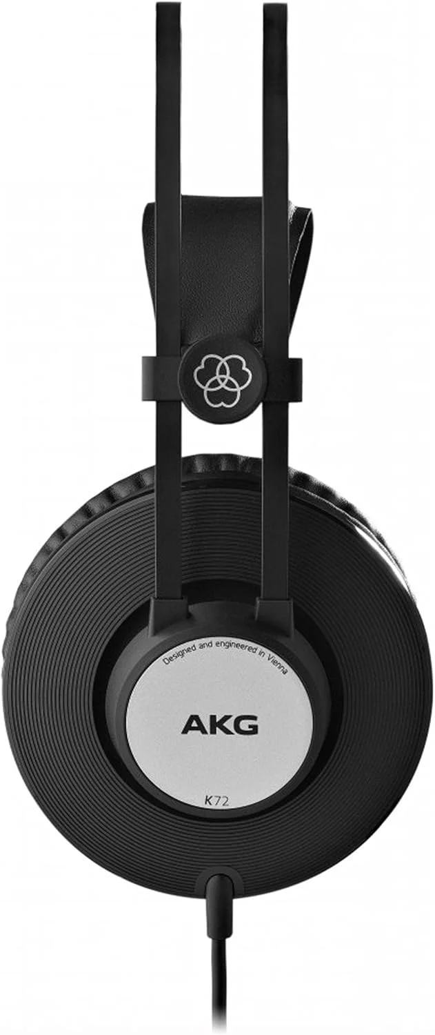 هدفون استودیویی دور گوشی AKG Harman K72، مشکی و نقره ای، سیمی، مشکی