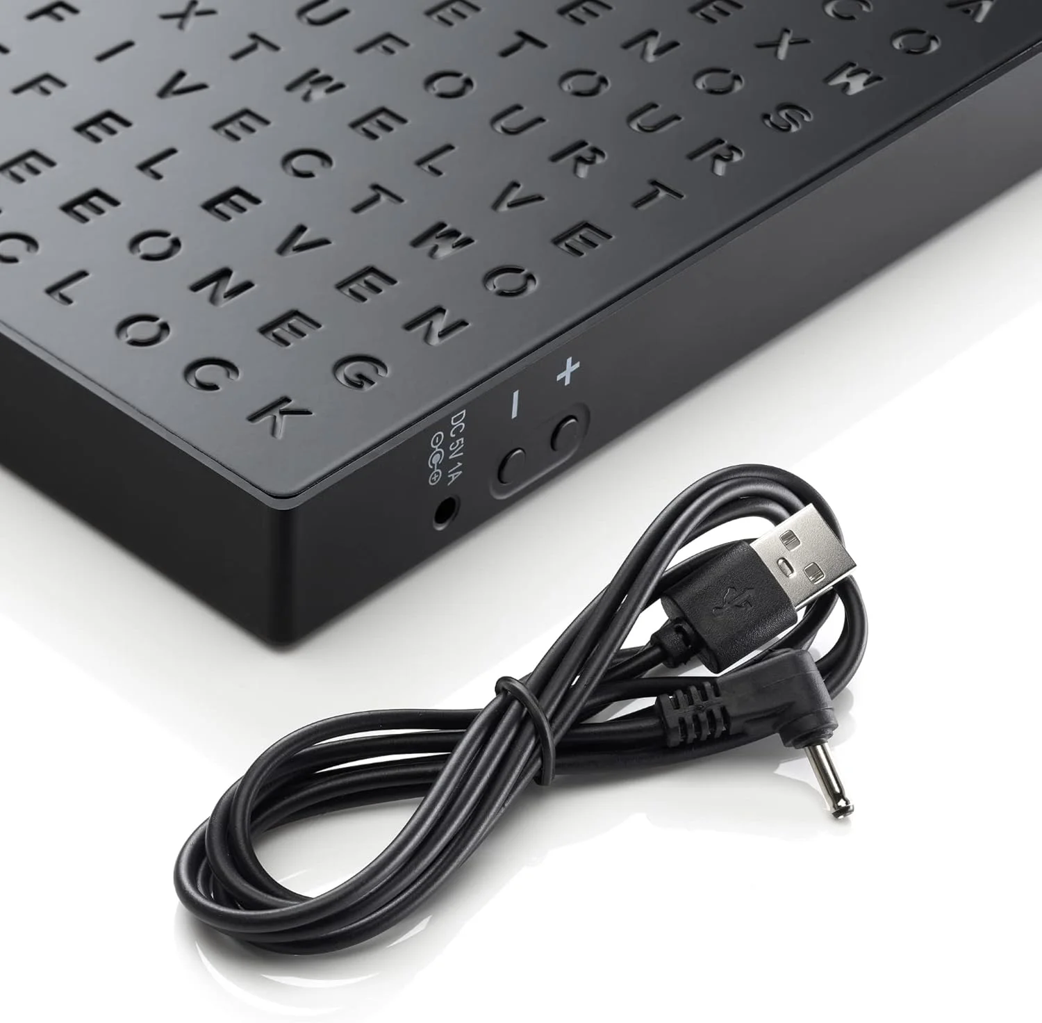 ساعت رومیزی یا دیواری LED مدل Auraglow - مشکی ساعت رومیزی یا دیواری LED مدل Auraglow - مشکی