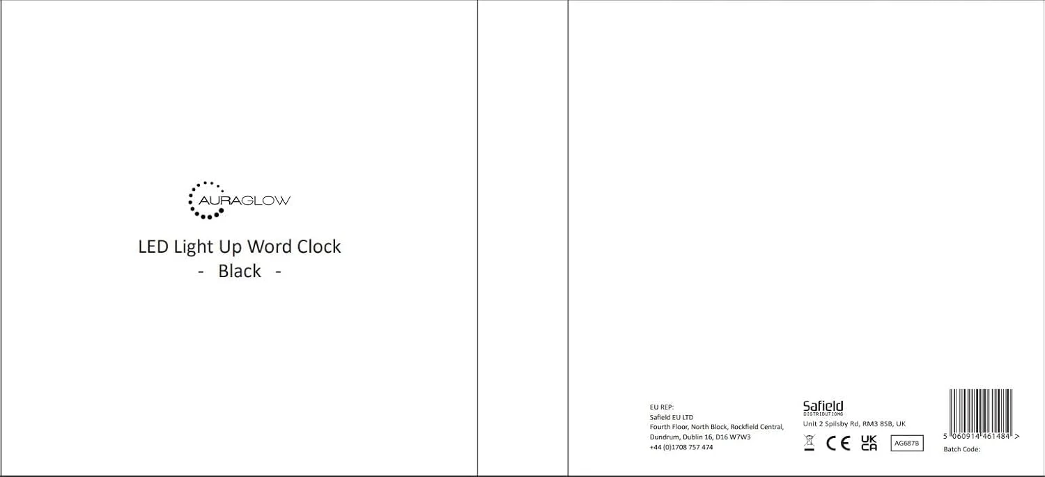 ساعت رومیزی یا دیواری LED مدل Auraglow - مشکی ساعت رومیزی یا دیواری LED مدل Auraglow - مشکی