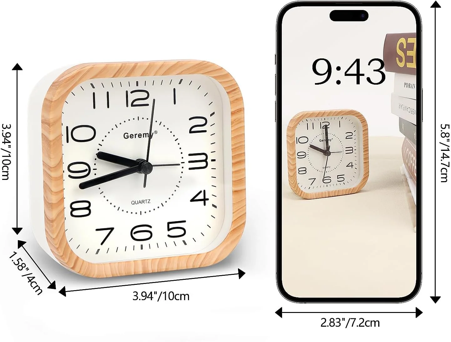 ساعت زنگ دار چوبی Azonee ? ساعت آنالوگ جمع و جور برای مسافرت، میز و حمام با زنگ بسیار بلند، ساعت رومیزی قابل حمل، با باتری کار می کند، ساعت های زنگ دار آنالوگ کوچک برای استفاده در خانه/در حال حرکت ساعت زنگ دار چوبی Azonee ? ساعت آنالوگ جمع و جور برای مسافرت، میز و حمام با زنگ بسیار بلند، ساعت رومیزی قابل حمل، با باتری کار می کند، ساعت های زنگ دار آنالوگ کوچک برای استفاده در خانه/در حال حرکت