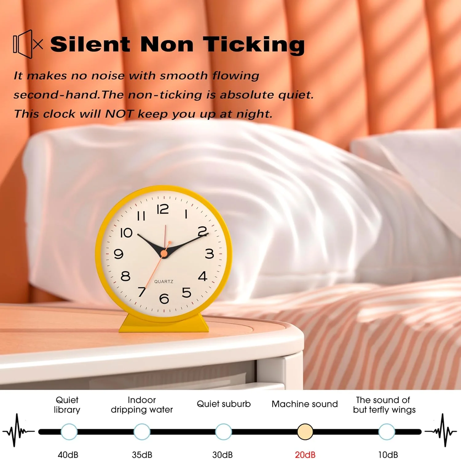 ساعت زنگ دار رومیزی فلزی آنالوگ AYRELY® با نور، دکمه تعویق زنگ، بدون صدا، با باتری برای کودکان، اتاق خواب، اتاق نشیمن، ساعت رومیزی برای دکور اتاق نشیمن (نارنجی) ساعت زنگ دار رومیزی فلزی آنالوگ AYRELY® با نور، دکمه تعویق زنگ، بدون صدا، با باتری برای کودکان، اتاق خواب، اتاق نشیمن، ساعت رومیزی برای دکور اتاق نشیمن (نارنجی)