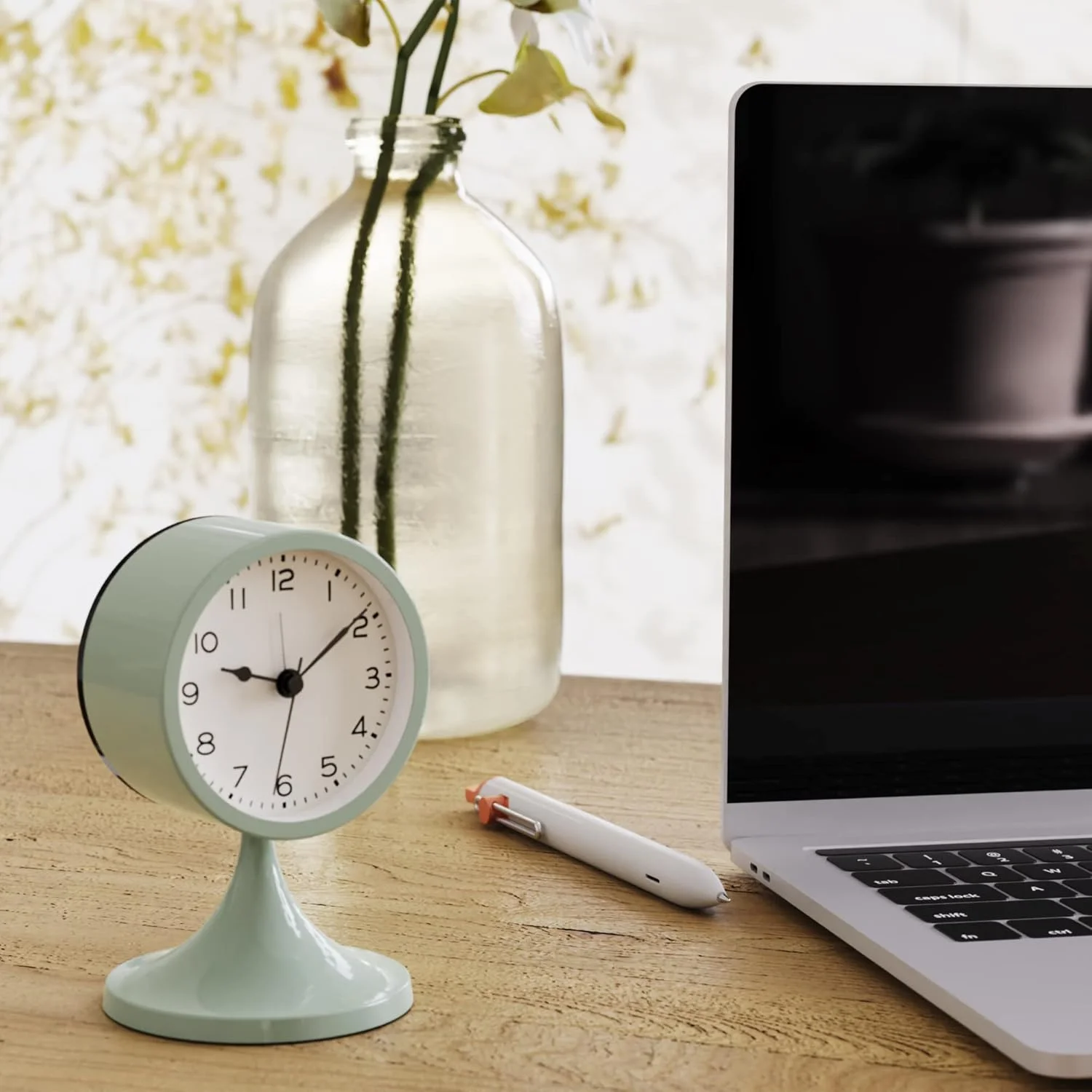 ساعت رومیزی حمام، ساعت زنگ دار آنالوگ زیبا، ساعت رومیزی فلزی کوچک بی صدا با نور برای دکور اتاق نشیمن، اتاق خواب، کنار تخت (سبز) ساعت رومیزی حمام، ساعت زنگ دار آنالوگ زیبا، ساعت رومیزی فلزی کوچک بی صدا با نور برای دکور اتاق نشیمن، اتاق خواب، کنار تخت (سبز)