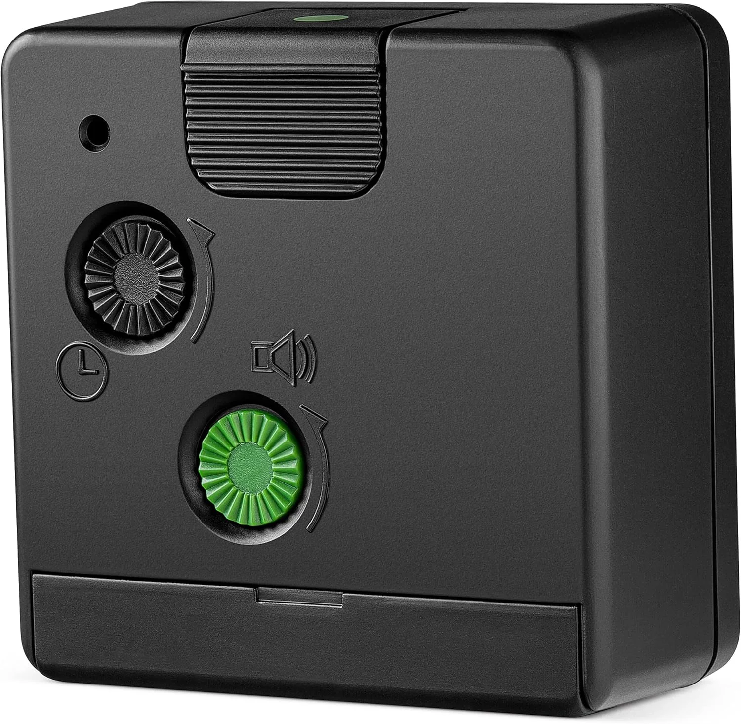 ساعت رومیزی آنالوگ مسافرتی کلاسیک براون با عملکرد چرت زدن و نور، اندازه جمع و جور، حرکت کوارتز بی صدا، زنگ هشدار بوق کرسندو در رنگ مشکی، مدل BC02XB، یک عدد