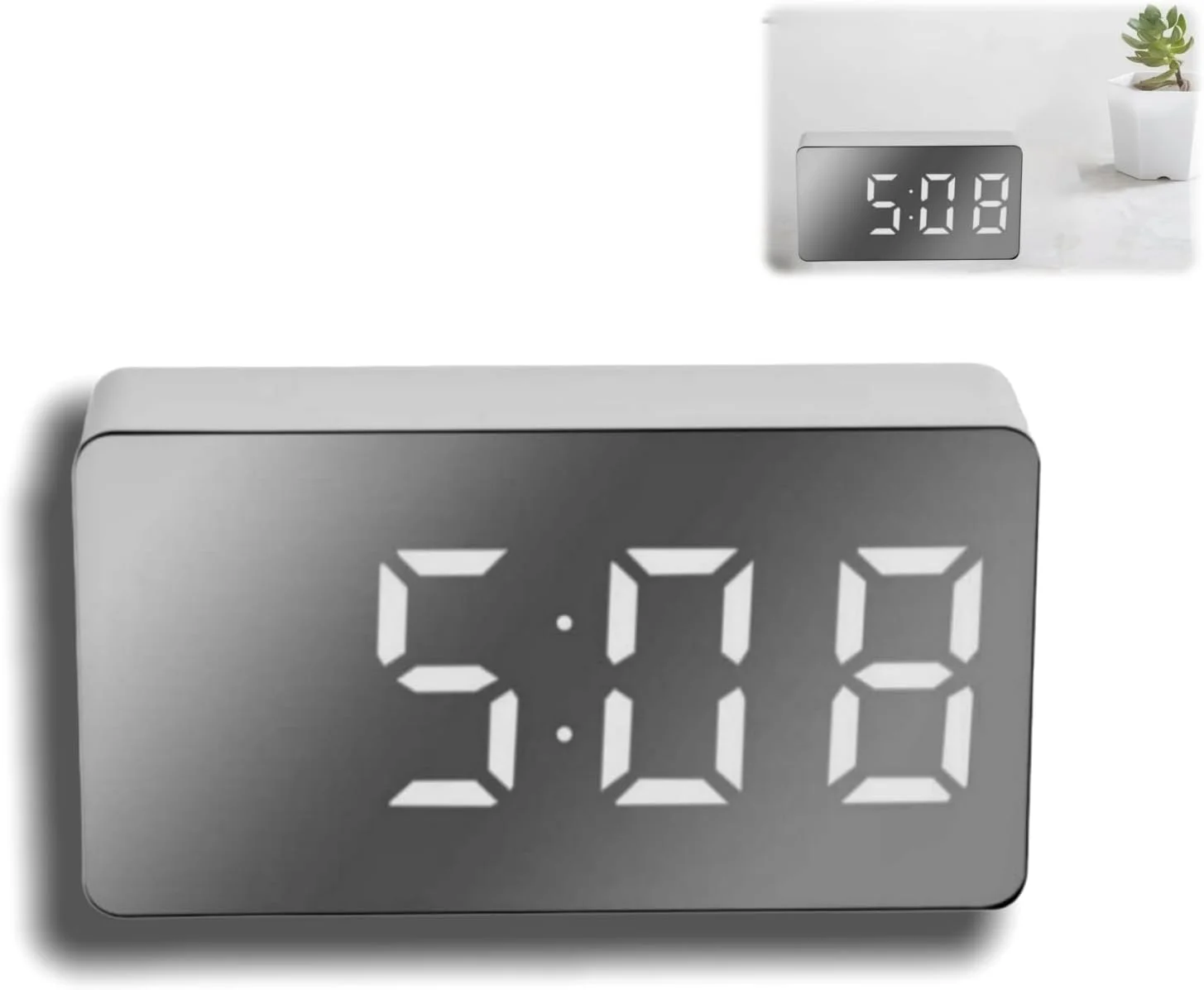 ساعت زنگ دار دیجیتال Azonee، ساعت زنگ دار مسافرتی کوچک با صفحه نمایش LED کوچک، نمایشگر دما، با باتری کار می کند، ایده آل برای استفاده در اتاق خواب و میز، قابل حمل و شیک (سفید) ساعت زنگ دار دیجیتال Azonee، ساعت زنگ دار مسافرتی کوچک با صفحه نمایش LED کوچک، نمایشگر دما، با باتری کار می کند، ایده آل برای استفاده در اتاق خواب و میز، قابل حمل و شیک (سفید)