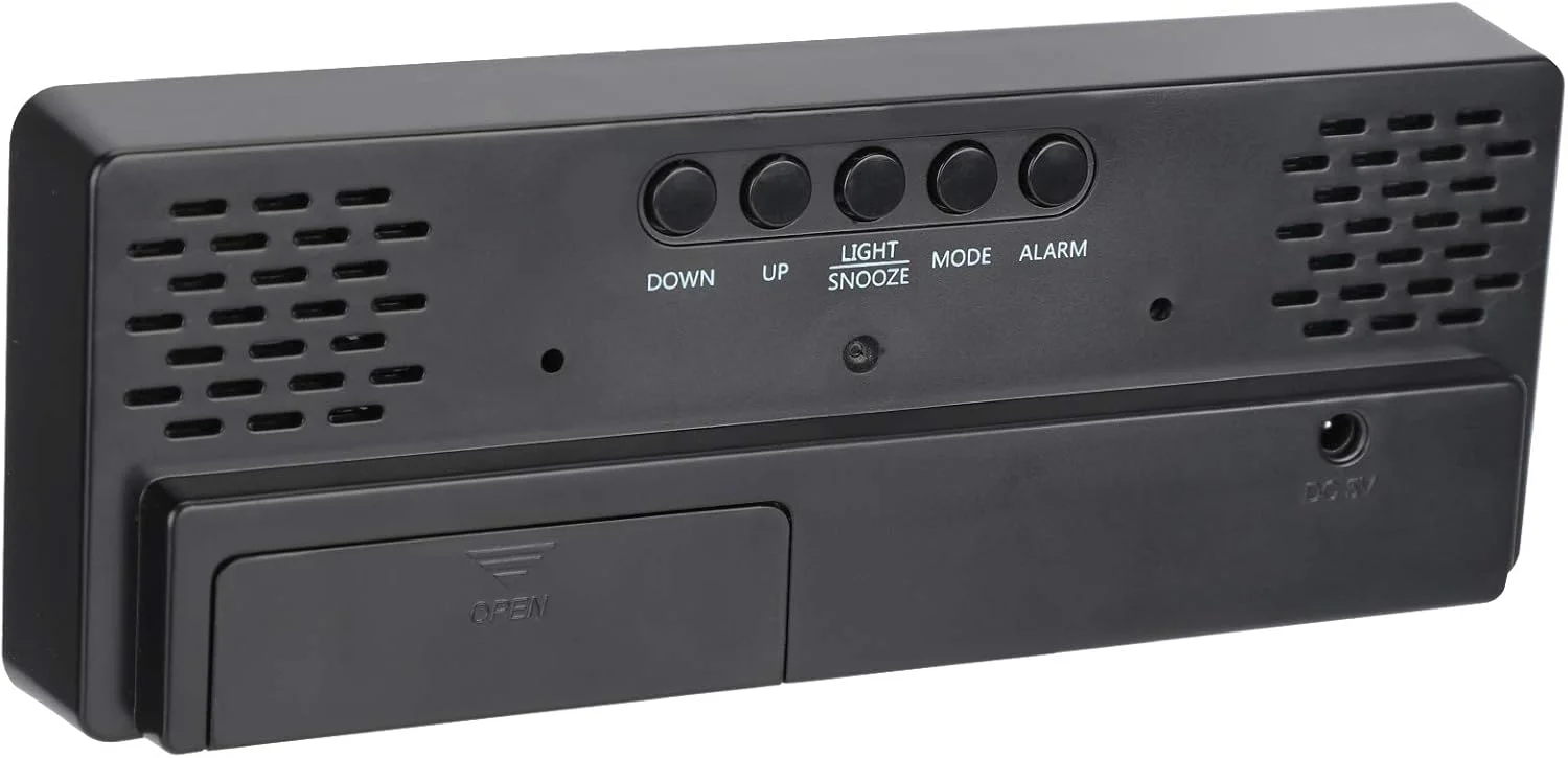 ساعت زنگ دار دیجیتال Cryfokt، ساعت الکترونیکی LED با پورت USB، ساعت رومیزی بی صدا، ساعت های الکتریکی فعال با صدا برای دفتر، خانه، کودکان، سالمندان، افراد با خواب سنگین