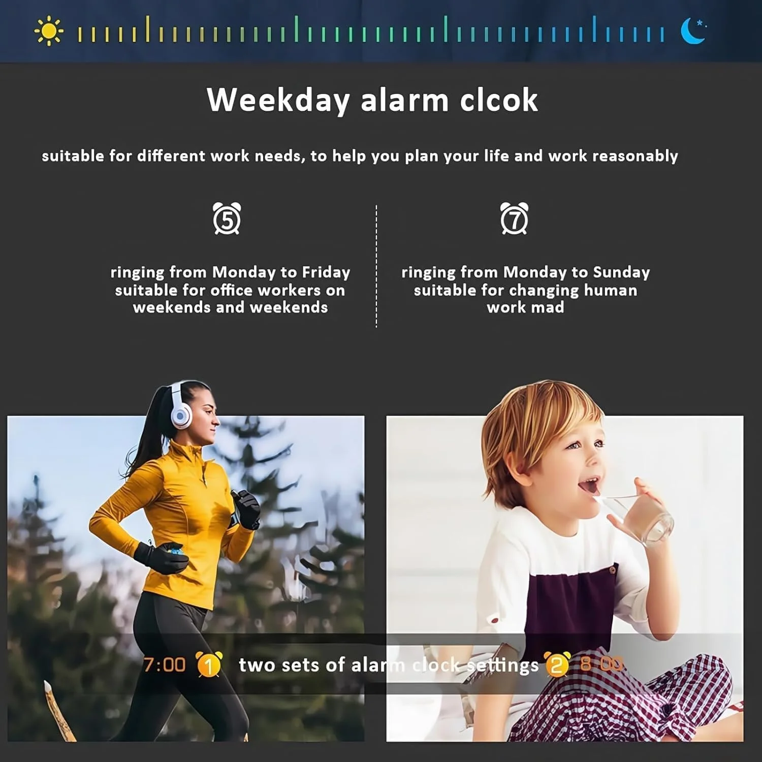 ساعت زنگ دار دیجیتال Azonee، ساعت زنگ دار مسافرتی کوچک با صفحه نمایش LED کوچک، نمایشگر دما، با باتری کار می کند، ایده آل برای استفاده در اتاق خواب و میز، قابل حمل و شیک (سفید)